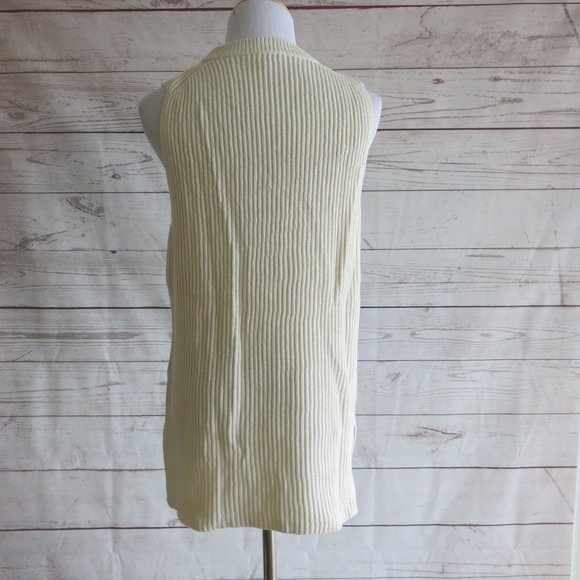 J. Crew Black Label Wool Blend Sleeveless Ribbed Knit Crewneck Sweater - Medium - Picture 4 of 6